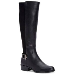 ALFANI STEP 'N FLEX KALLUMM BLACK EXTENDED CALF BOOTS SZ.7 GUC.